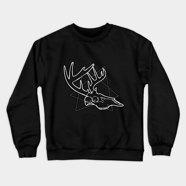 Stag Skull Crewneck Sweatshirt by LoraMaze